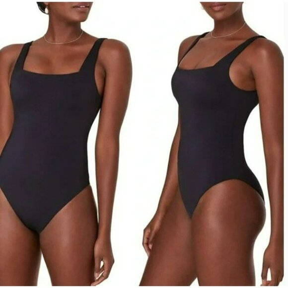 Andie Swim The Miami Square Neck Black Medium One-Piece Swimsuit NWT - Picture 4 of 7